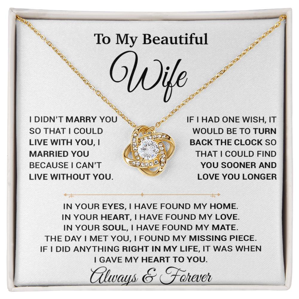 To My Wife Necklace, Christmas Gifts For Women, Anniversary Gift For Wife 12_9_White