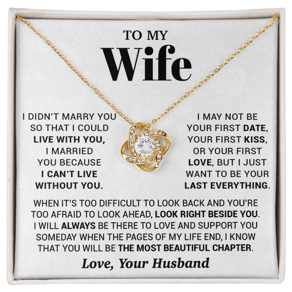 To My Wife Necklace, Christmas Gifts For Women, Anniversary Gift For Wife 28_9_White