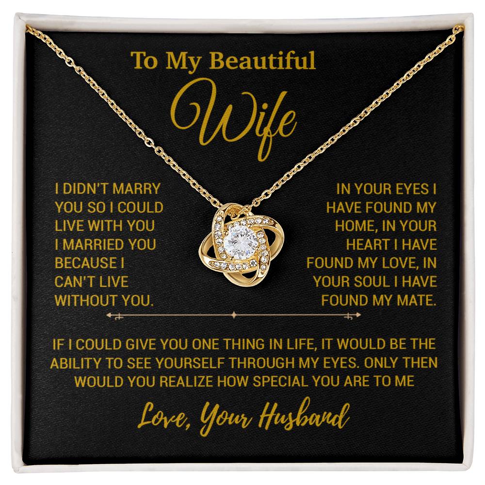 To My Wife Necklace, Christmas Gifts For Women, Anniversary Gift For Wife 24_12_Gold