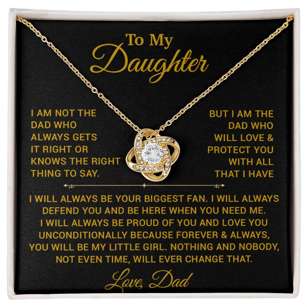 To My Daughter Necklace, Gift for Daughter from Dad, Father Daughter Necklace 26_5_Gold
