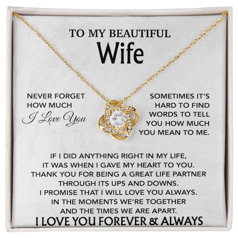To My Wife Necklace, Christmas Gifts For Wife, Anniversary Cute Gift For Wife_White_20_8