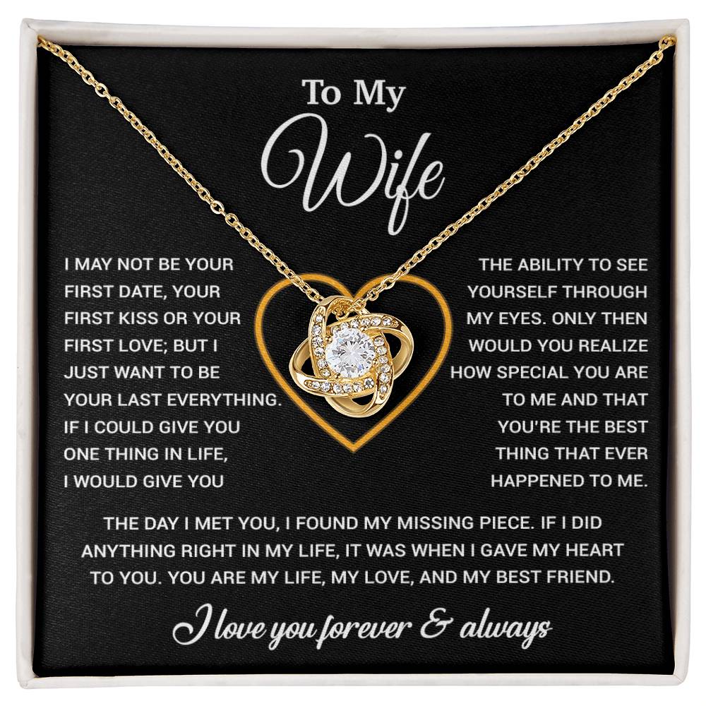 To My Wife Necklace, Christmas Gifts For Women, Anniversary Gift For Wife 24_12_Black