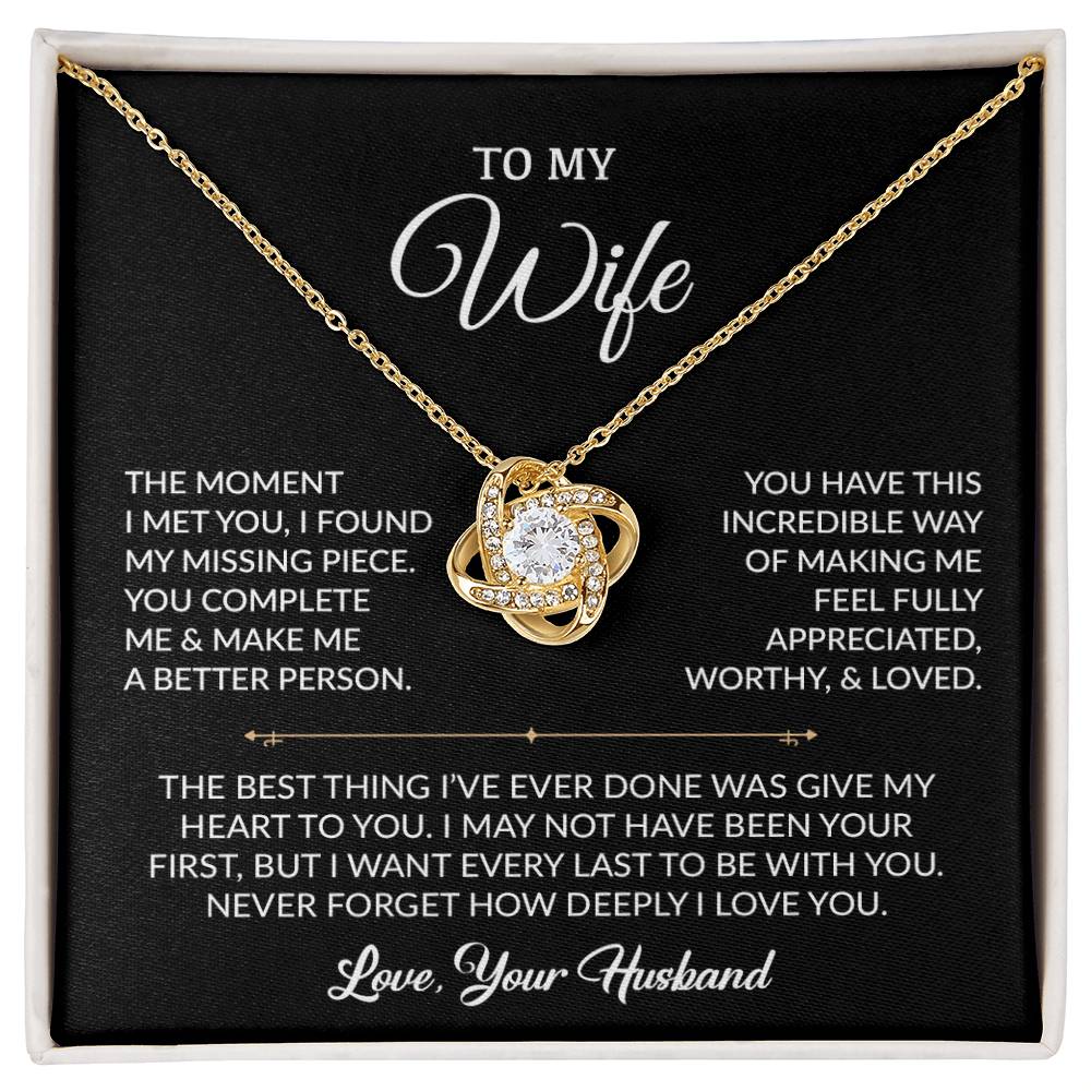 To My Wife Necklace, Gift For Wife, Anniversary Gift For Wife, Necklace For Wife 31_8_Black