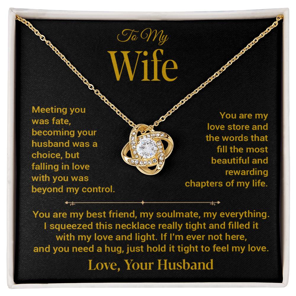 To My Wife Necklace, Gift For Wife, Anniversary Gift For Wife, Christmas Gift 21_11_Gold