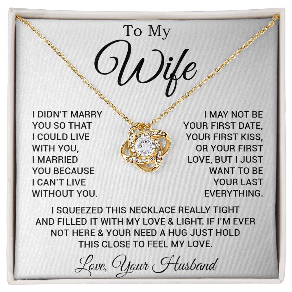 To My Wife Necklace, Gift For Wife, Anniversary Gift For Wife, Necklace For Wife 25_2_White