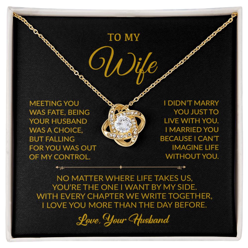 To My Wife Necklace, Gift For Wife, Anniversary Gift For Wife, Necklace For Wife 18_8_Gold
