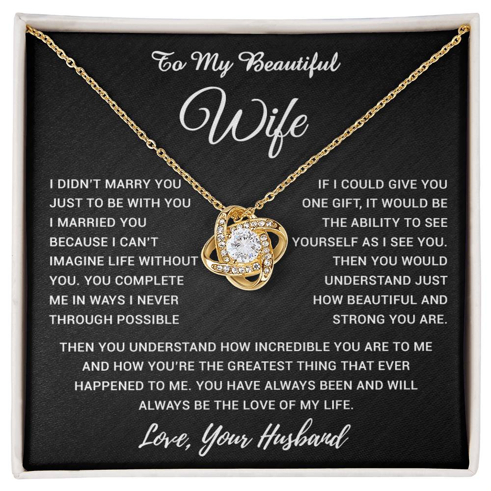 To My Wife Necklace, Gift For Wife, Anniversary Gift For Wife, Necklace For Wife 19_5_Black