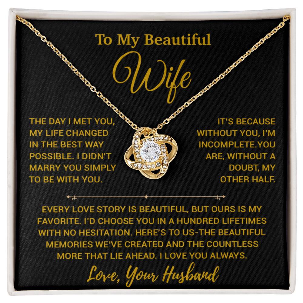 To My Wife Necklace, Vanlentines Gifts For Women, Anniversary Gift For Wife 29_12_Gold
