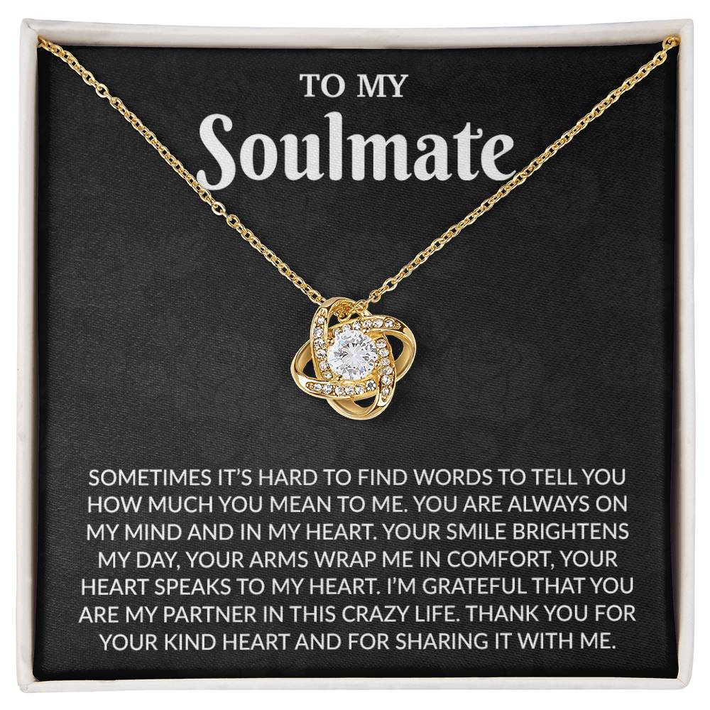 To My Soulmate Necklace, Anniversary Gift for Her, Gifts for Wife, Gifts for Girlfriend