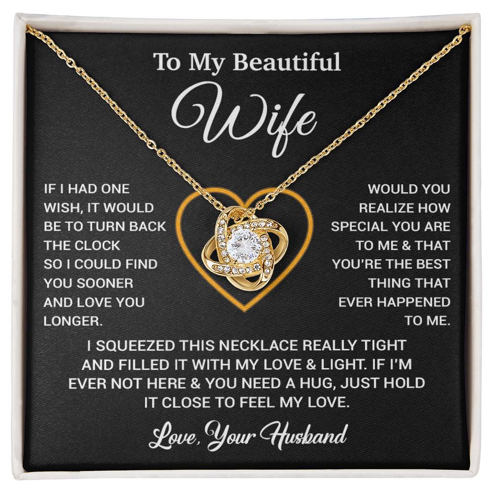 To My Wife Necklace, Gift For Wife, Anniversary Gift For Wife, Necklace For Wife 28_5_Black