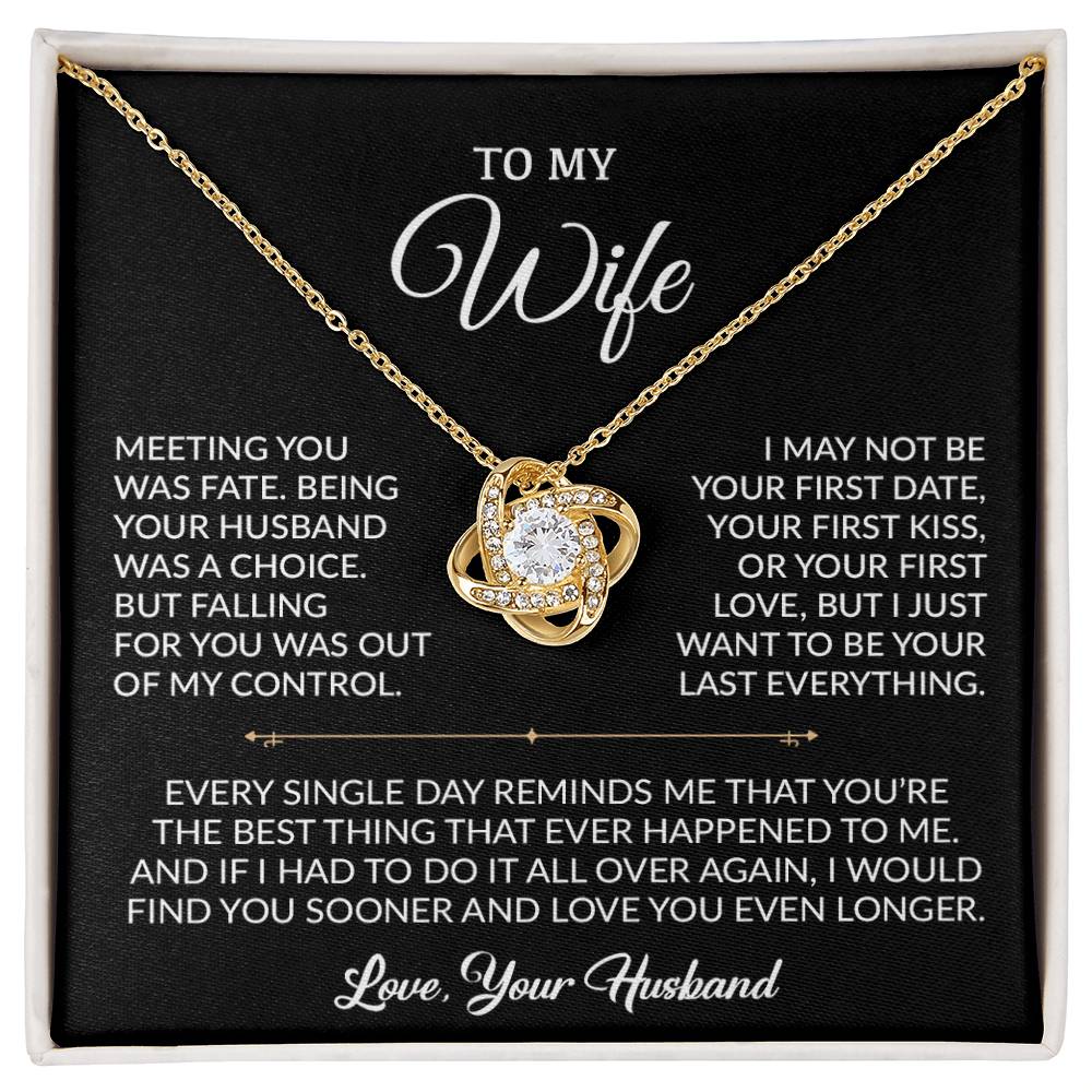 To My Wife Necklace, Gift For Wife, Anniversary Gift For Wife, Necklace For Wife 6_9_Black