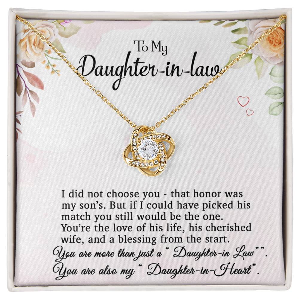 To My Daughter-In-Law Necklace, Gift For Daughter In Law, Daughter In Law Gift