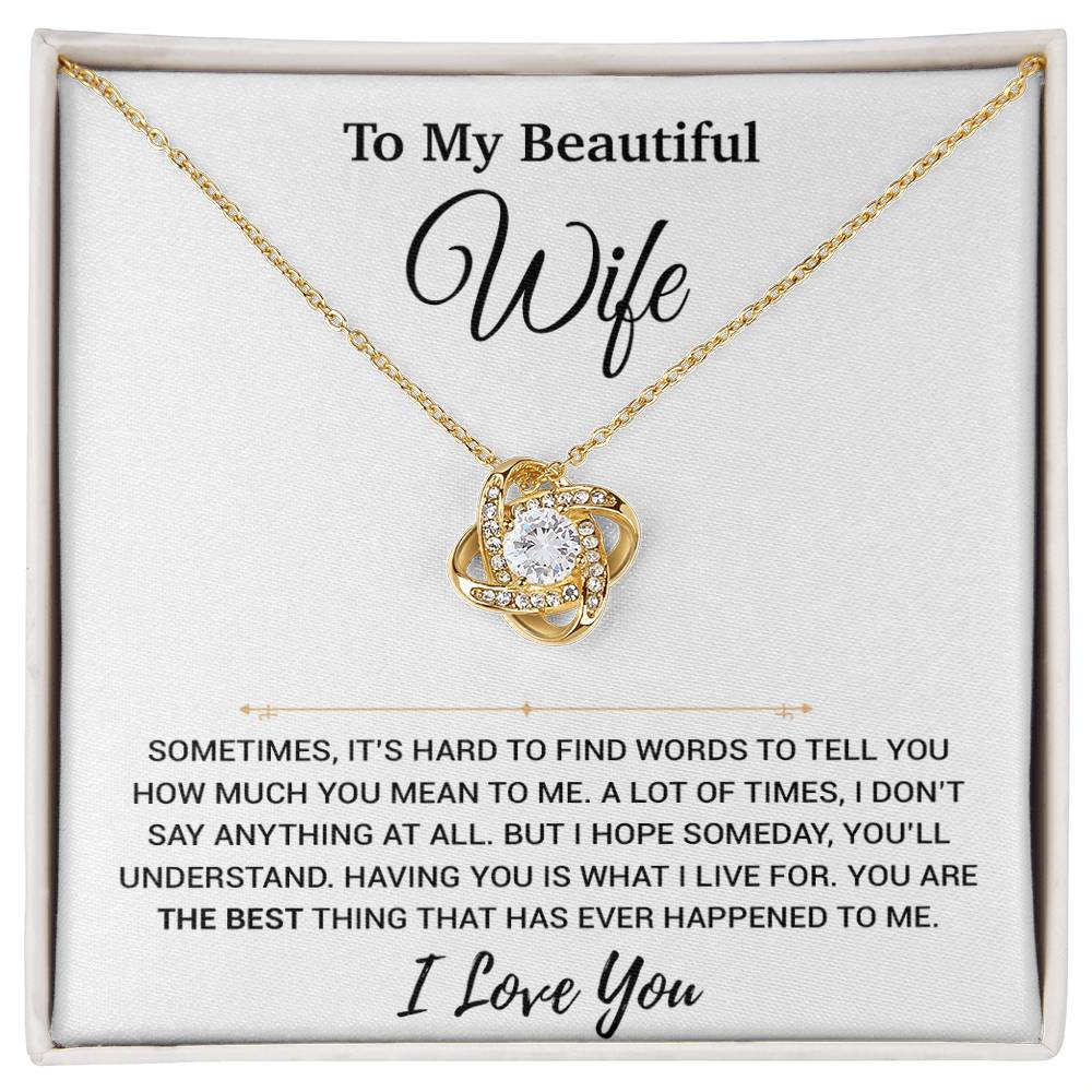 To My Wife Necklace, Christmas Gifts For Women, Anniversary Gift For Wife 20_11_White