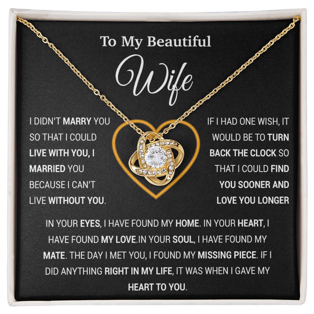 To My Wife Necklace, Gift For Wife, Anniversary Gift For Wife, Necklace For Wife 6_1_Black