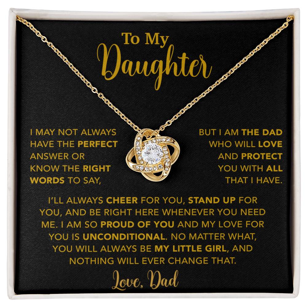 To My Daughter Necklace, Gift for Daughter from Dad, Father Daughter Necklace  15_6_Gold