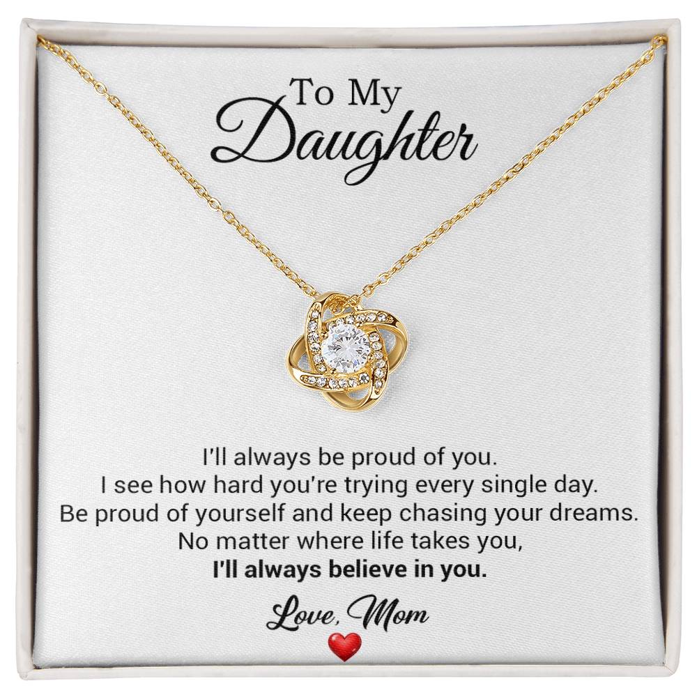 To My Daughter Necklace, Gift For Daughter From Dad, Daughter Father Necklace 2_8_White