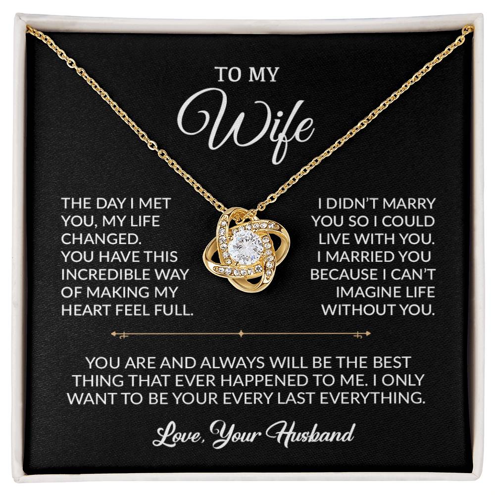 To My Wife Necklace, Gift For Wife, Anniversary Gift For Wife, Necklace For Wife 10_9_Black