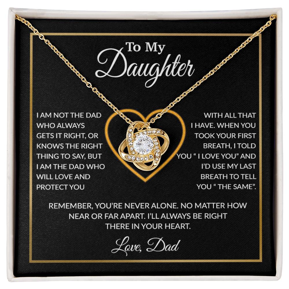 To My Daughter Necklace, Gift For Daughter From Dad, Daughter Father Necklace 13_1_Black