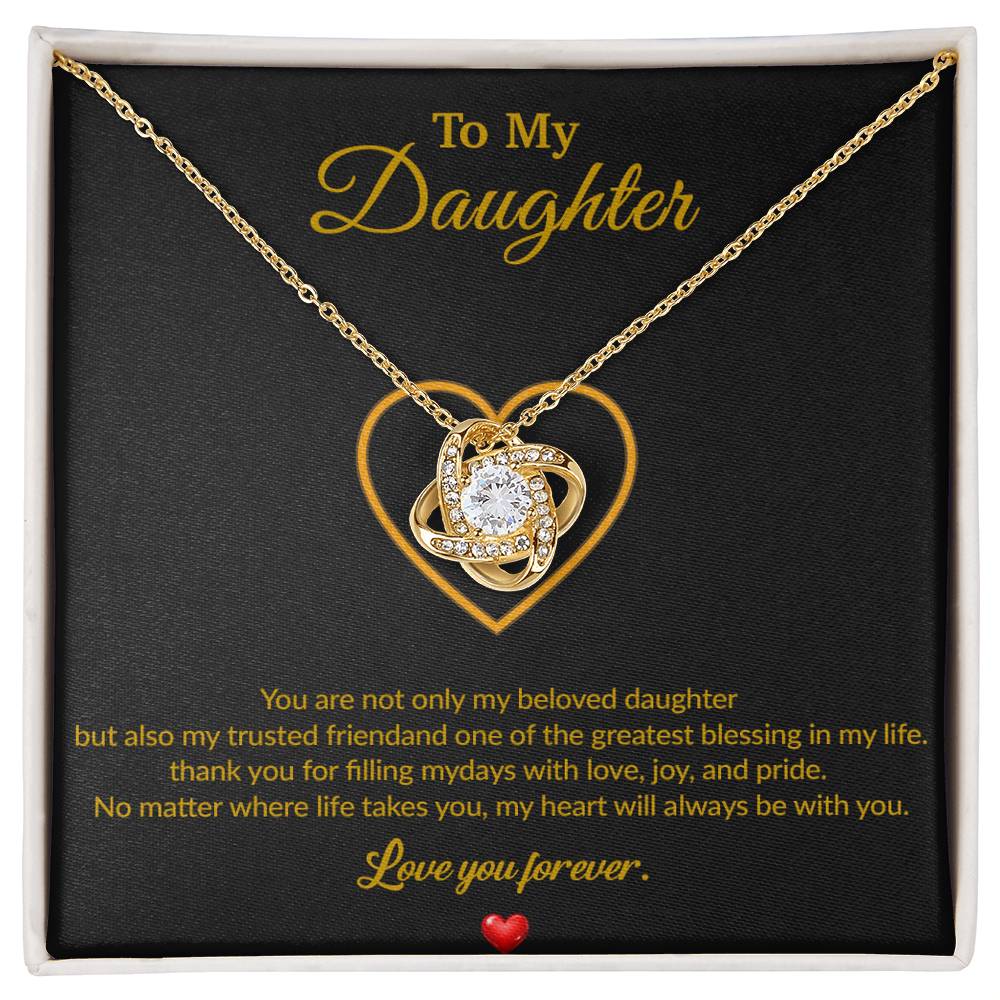 To My Daughter Necklace, Gift for Daughter from Dad, Father Daughter Necklace 13_8_Gold