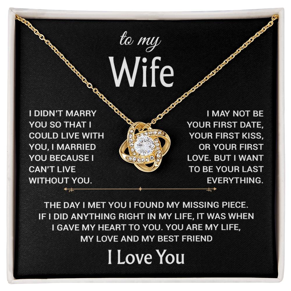 To My Wife Necklace, Christmas Gifts For Women, Anniversary Gift For Wife 16_12_Black