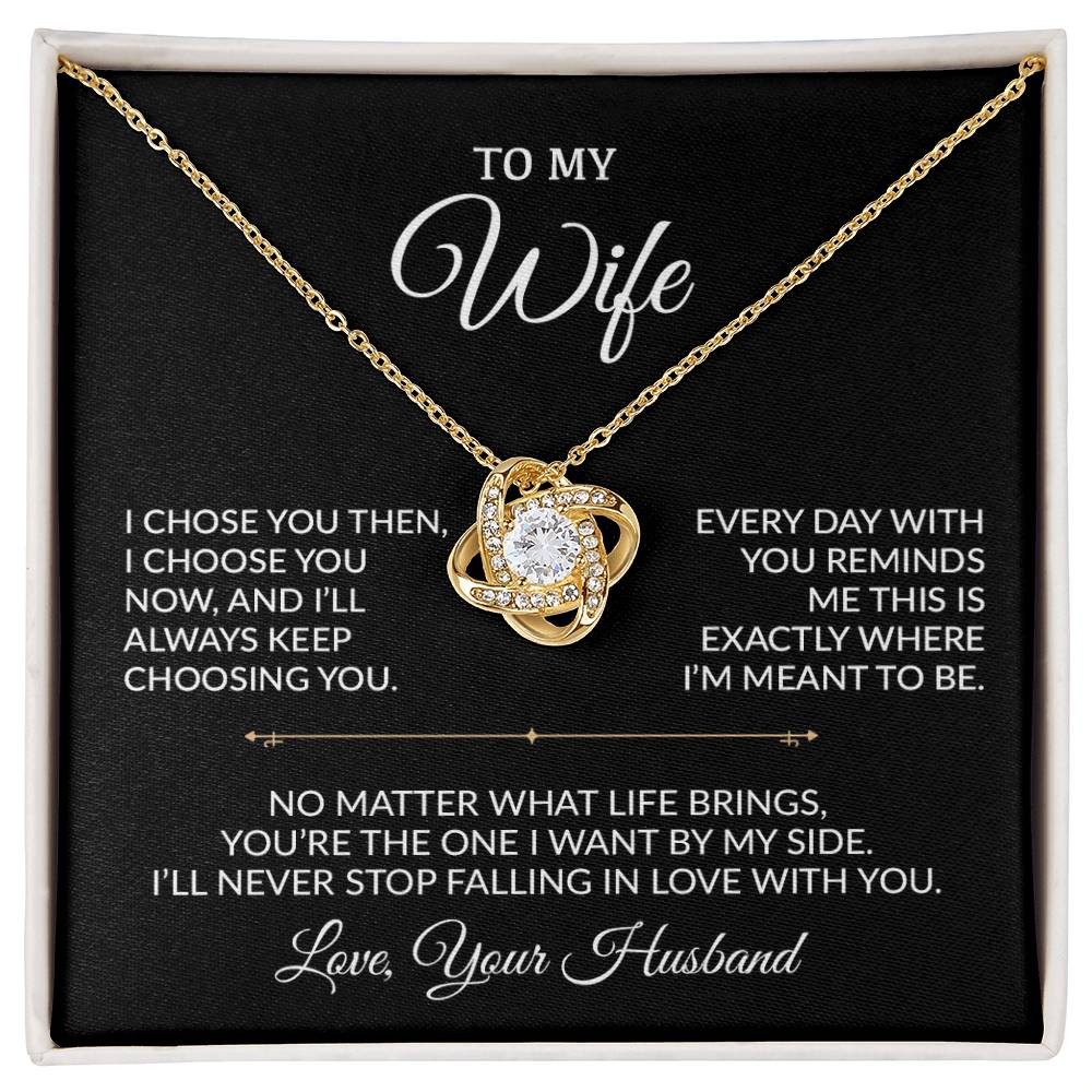 To My Wife Necklace, Gift For Wife, Anniversary Gift For Wife, Necklace For Wife 28_8_Black