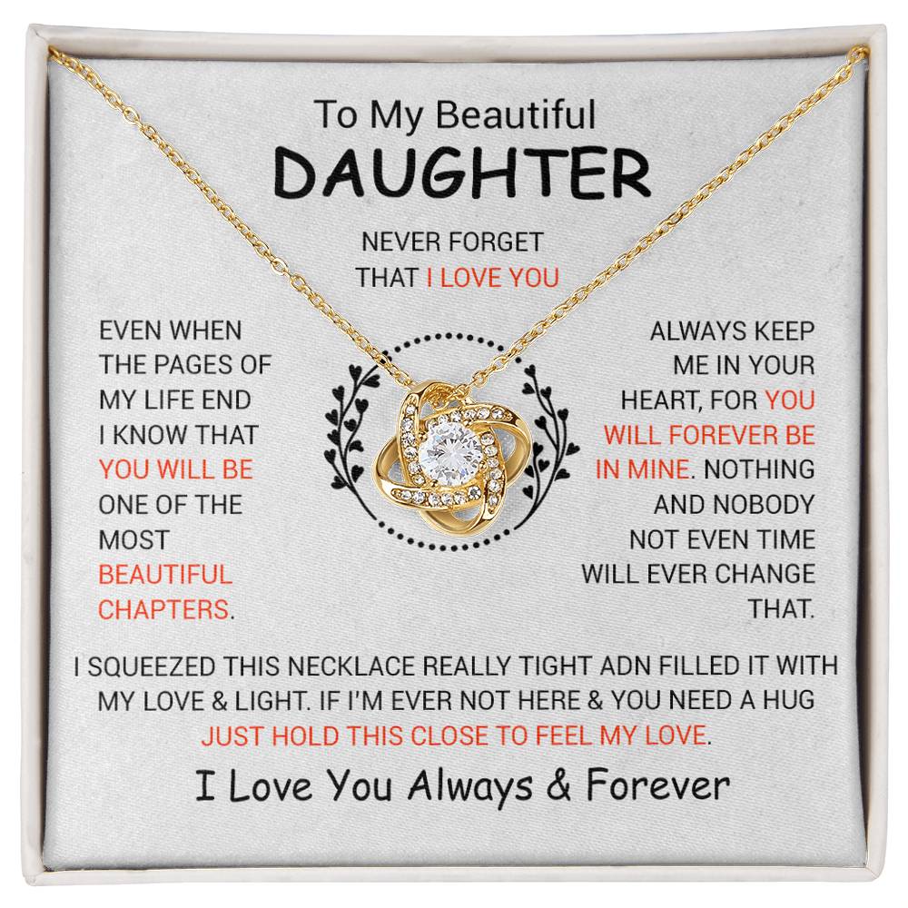 To My Daughter Necklace, Daughter Father Necklace, Daughter Gift From Dad, Mom 4_12