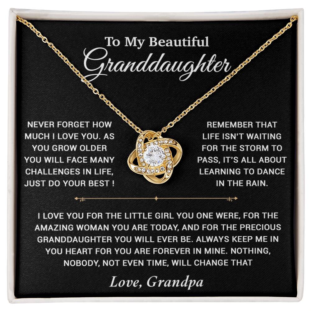 To My Granddaughter Necklace, Birthday Gift For Granddaughter, Birthday Gifts 22_7_Black