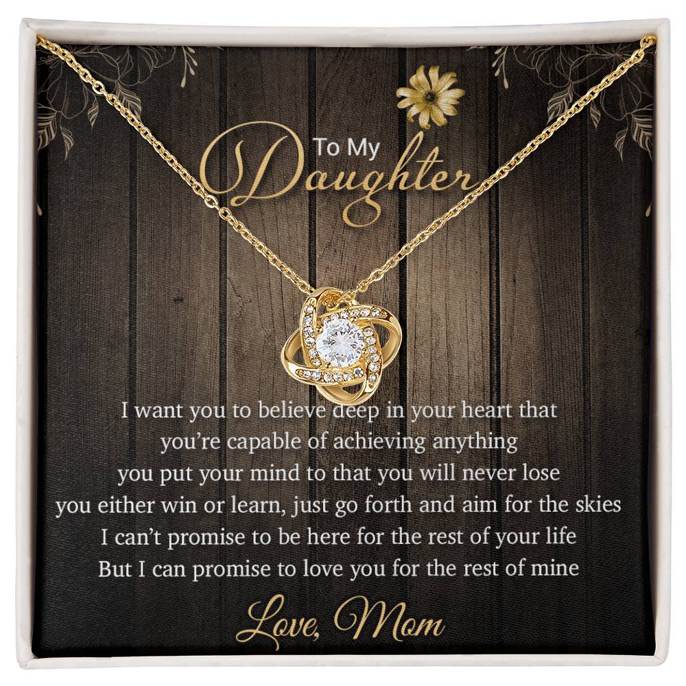 To My Daughter Necklace, Gift From Mom For Daughter, Christmas Gift