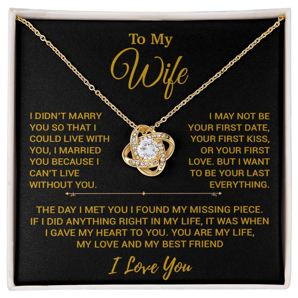To My Wife Necklace, Christmas Gifts For Women, Anniversary Gift For Wife 16_11_Gold