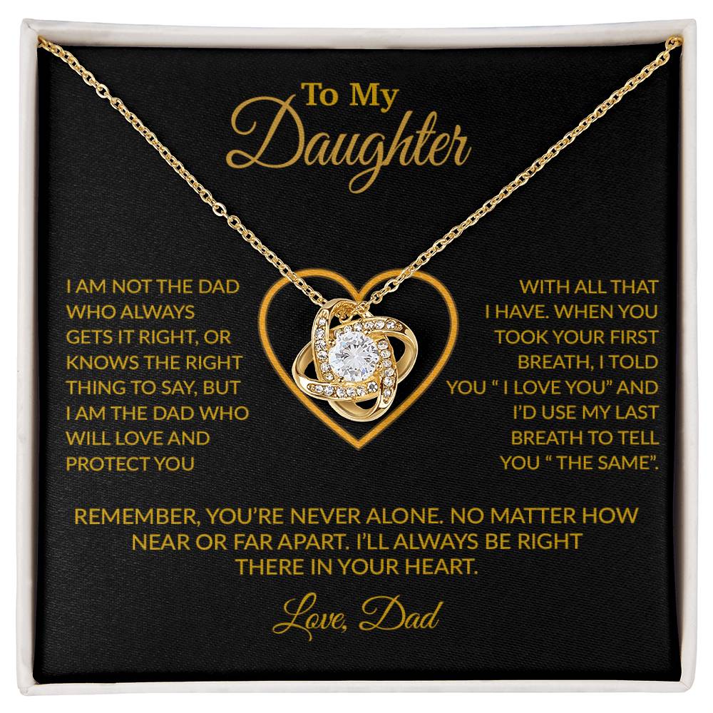 To My Daughter Necklace, Gift For Daughter From Dad, Daughter Father Necklace 14_1_Gold