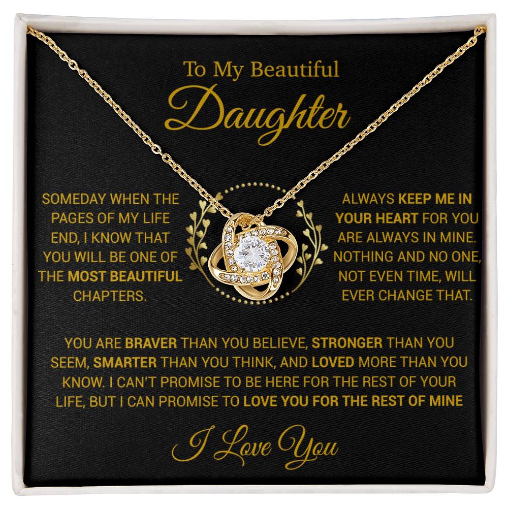To My Daughter Necklace, Gift for Daughter from Dad, Daughter Father Necklace 15_12_Gold