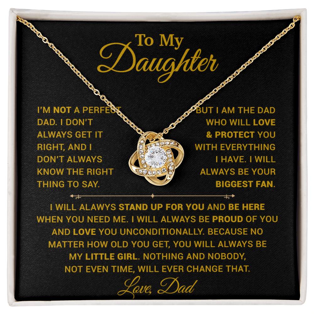 To My Daughter Necklace, Gift for Daughter from Dad, Father Daughter Necklace 28_11_Gold