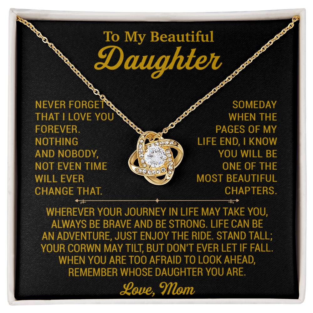To My Daughter Necklace, Daughter Mother Necklace, Daughter Gift From Mom 17_8_Gold