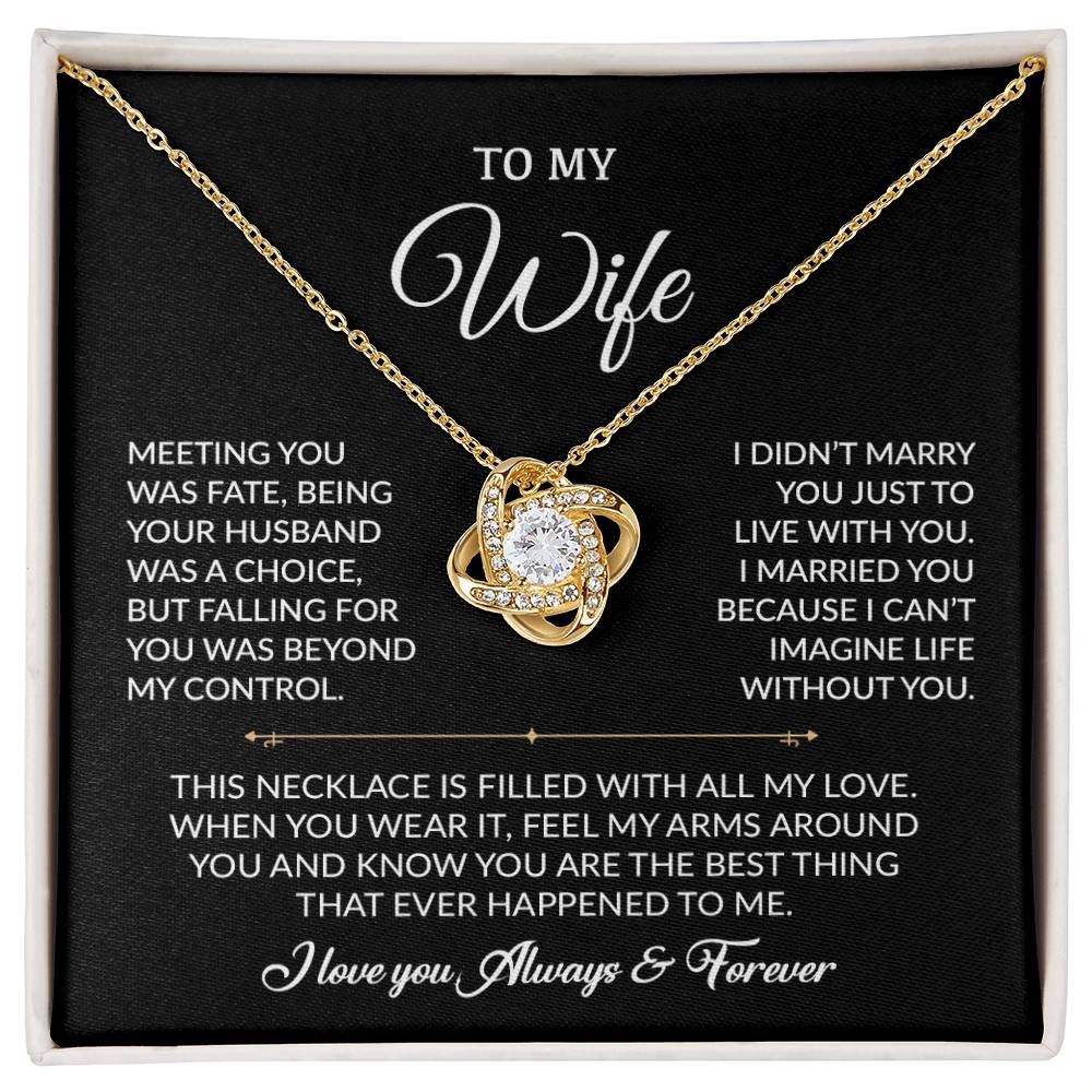 To My Wife Necklace, Gift For Wife, Anniversary Gift For Wife, Necklace For Wife 16_8_Black