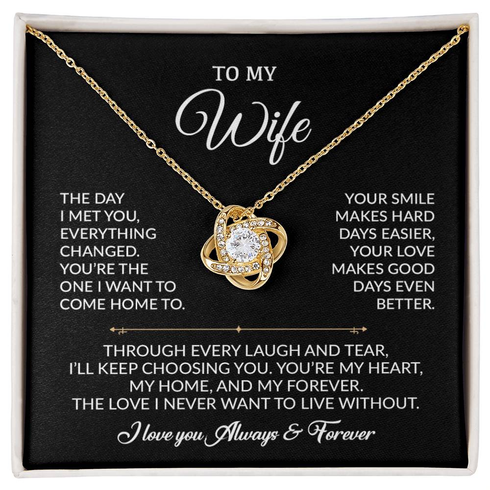 To My Wife Necklace, Gift For Wife, Anniversary Gift For Wife, Necklace For Wife 6_8_Black