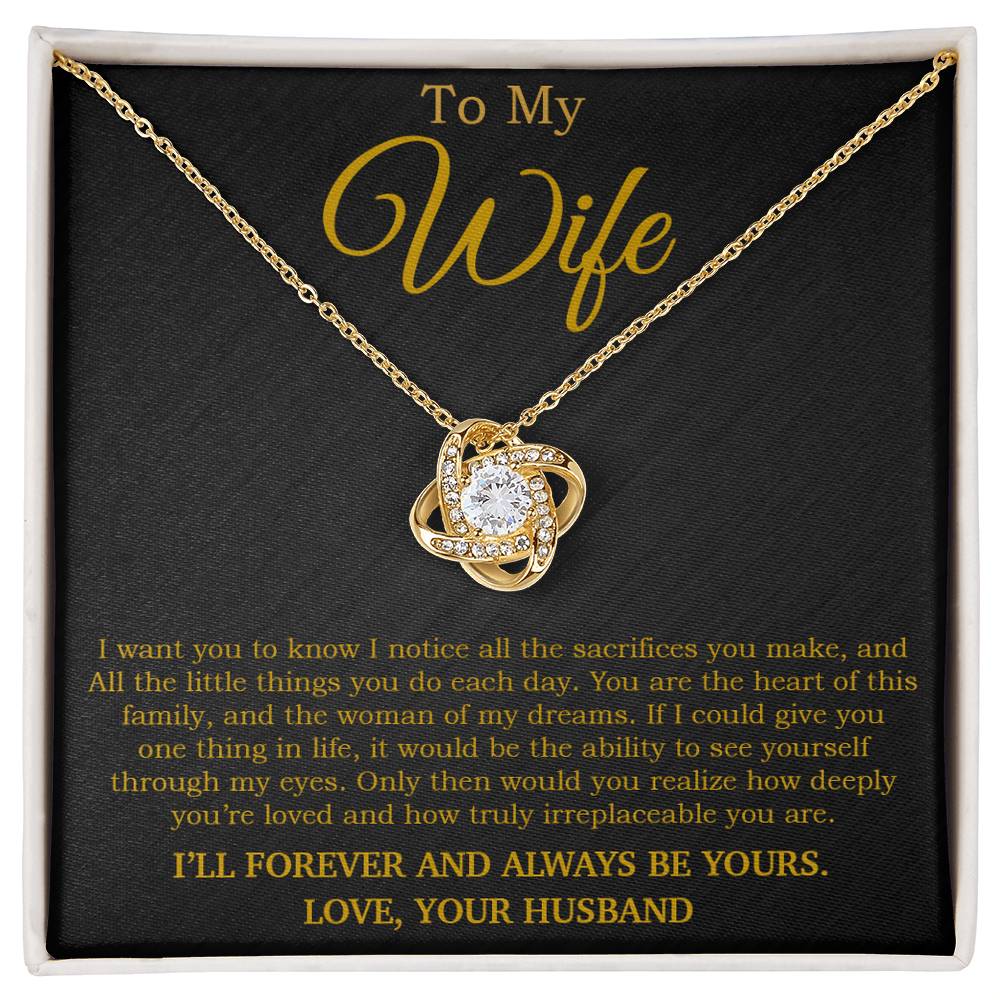 To My Wife Necklace, Mother's Day Gift from Husband, Wife Birthday Gift 29_5_Gold