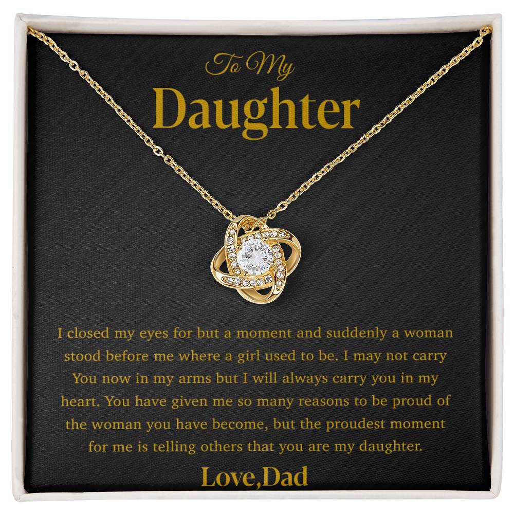 To My Daughter Necklace, Gift for Daughter from Dad, Father Daughter Necklace 28_4_Gold