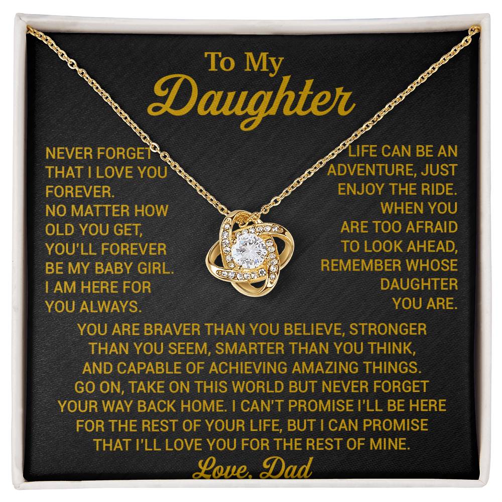 To My Daughter Necklace, Daughter Father Necklace, Daughter Gift From Dad 22_8_Gold