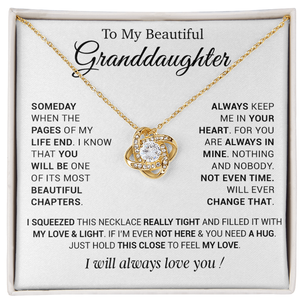 To My Granddaughter Necklace, Birthday Gift For Granddaughter From Grandpa