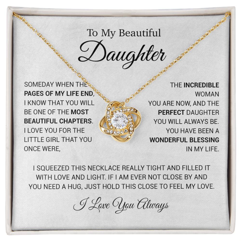 To My Daughter Necklace, Daughter Father Necklace, Daughter Gift From Dad 4_6_White