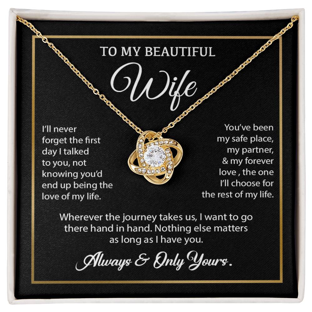 To My Wife Necklace, Gift For Wife, Anniversary Gift For Wife, Necklace For Wife 24_7_Black