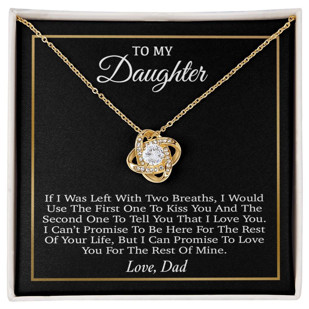 To My Daughter Necklace, Gift for Daughter from Dad, Father Daughter Necklace 31_3_Black