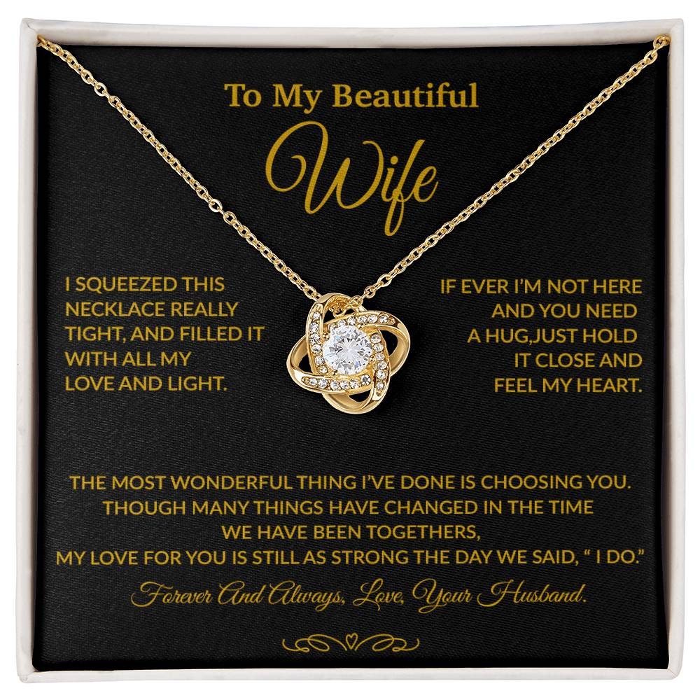 To My Wife Necklace, Gift For Wife, Anniversary Gift For Wife, Necklace For Wife 27_9_Gold