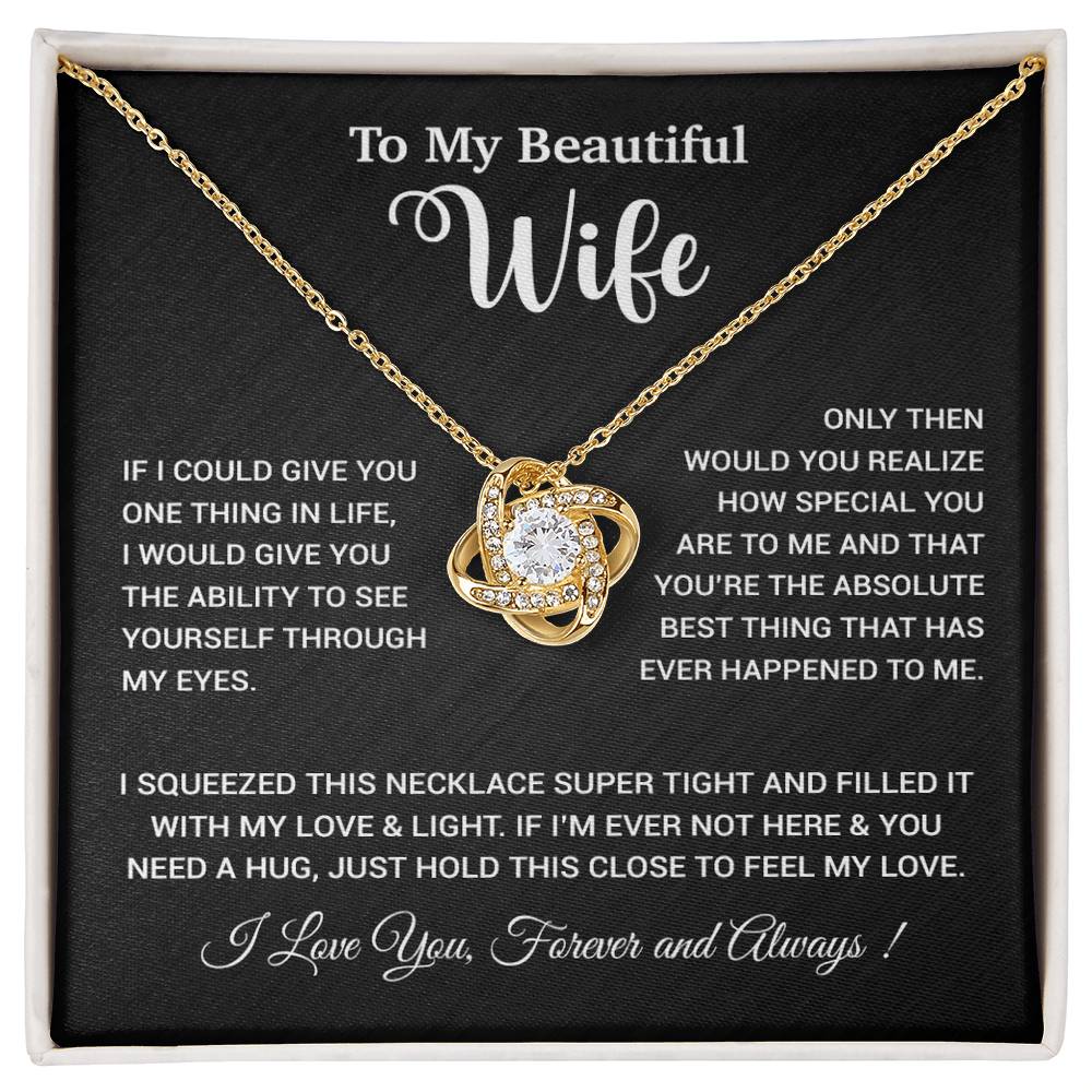 To My Wife Necklace, Wife Gift From Husband, Wife Husband Necklace, Christmas Gift 19_9_Black