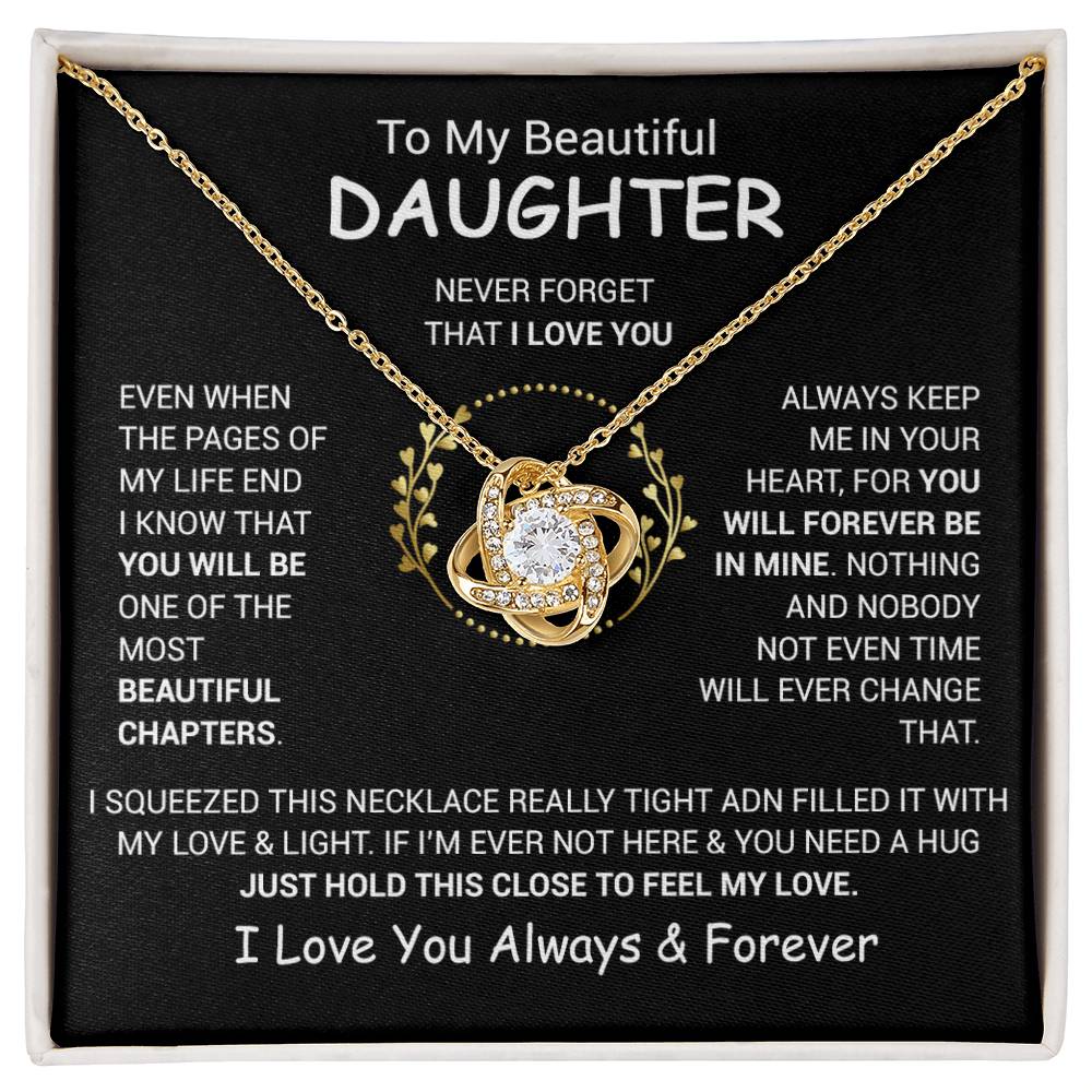 To My Daughter Necklace, Daughter Father Necklace, Daughter Gift From Dad, Mom 13_12_Black