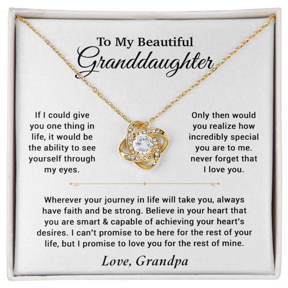 To My Granddaughter Necklace, Birthday Gift For Granddaughter, Birthday Gifts 10_6_White