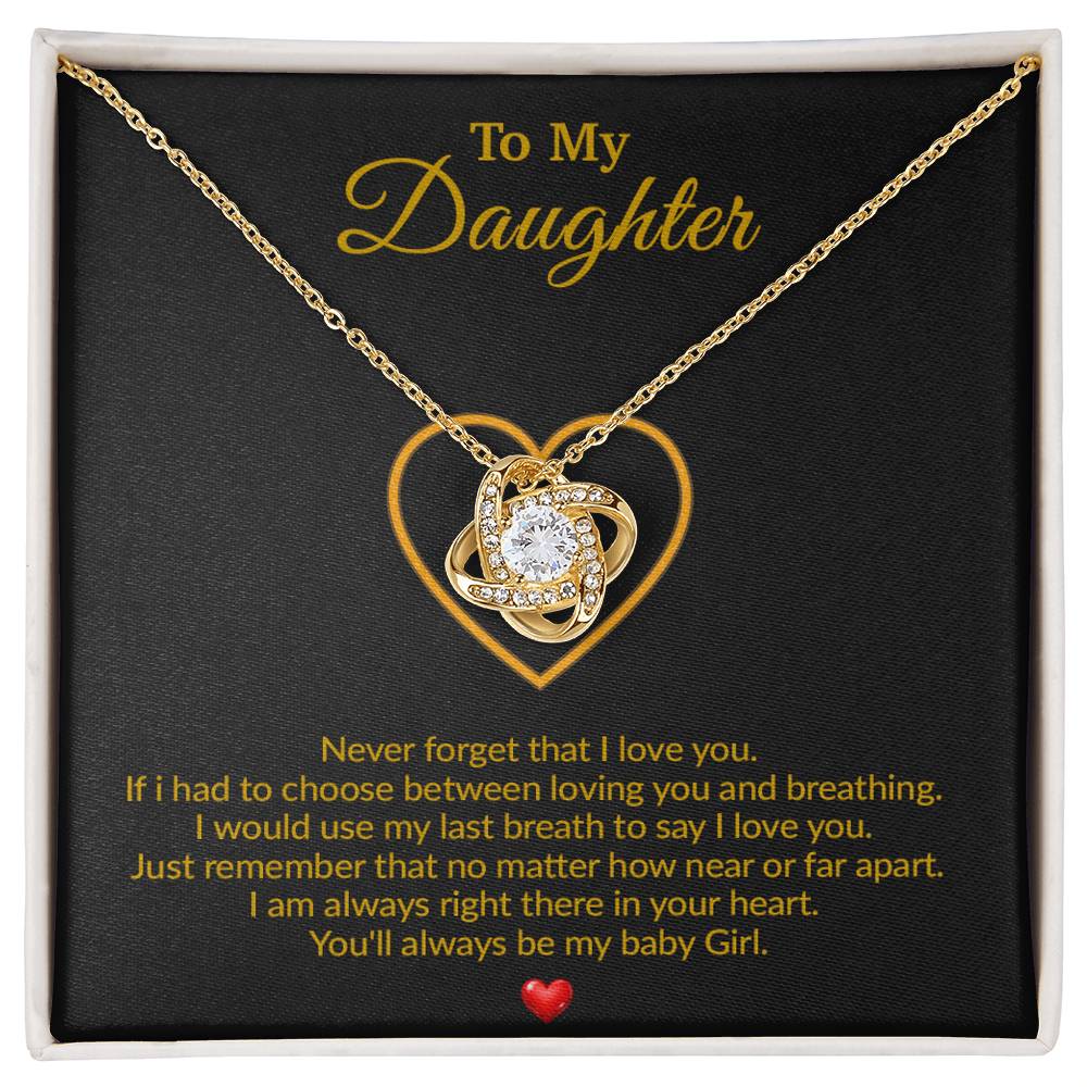 To My Daughter Necklace, Gift for Daughter from Dad, Father Daughter Necklace 11_8_Gold