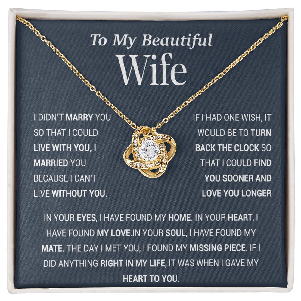 To My Wife Necklace, Gift For Wife, Anniversary Gift For Wife, Christmas Gift 27_11_Blue