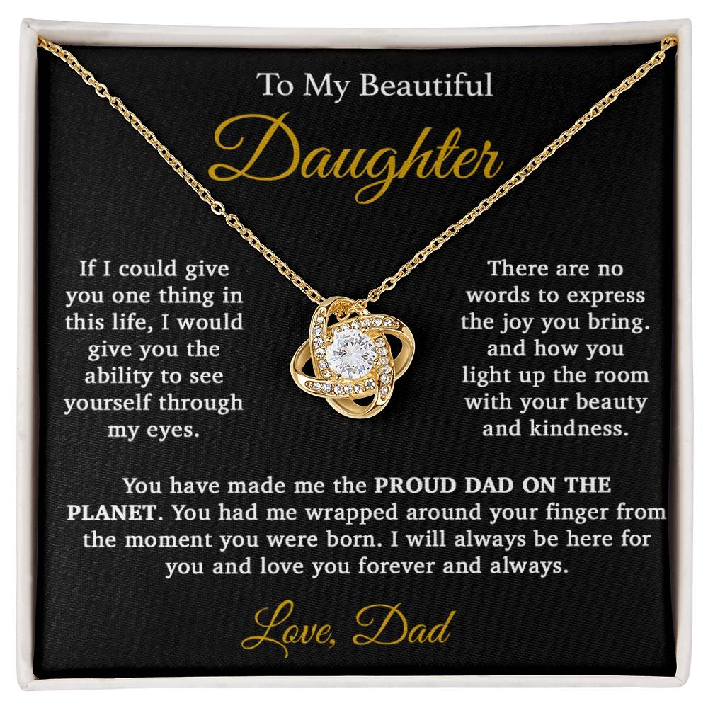 To My Daughter Necklace, Daughter Father Necklace, Daughter Gift From Dad333_Gold