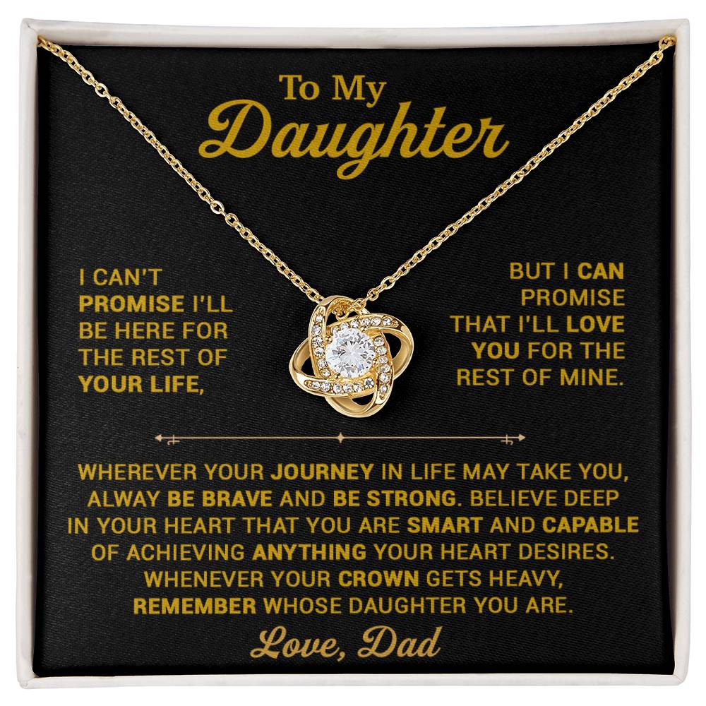 To My Daughter Necklace, Gift for Daughter from Dad, Daughter Father Necklace 11_10_Gold